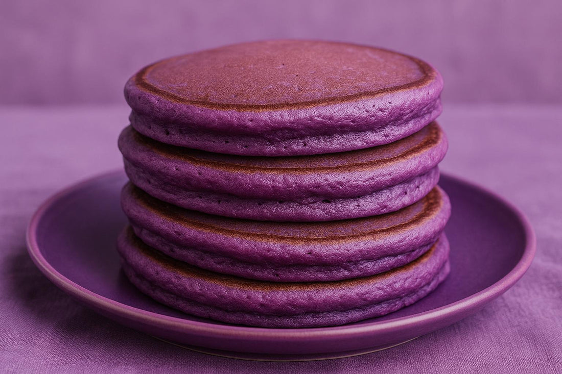 Pancakes violets à la poudre d'ube
